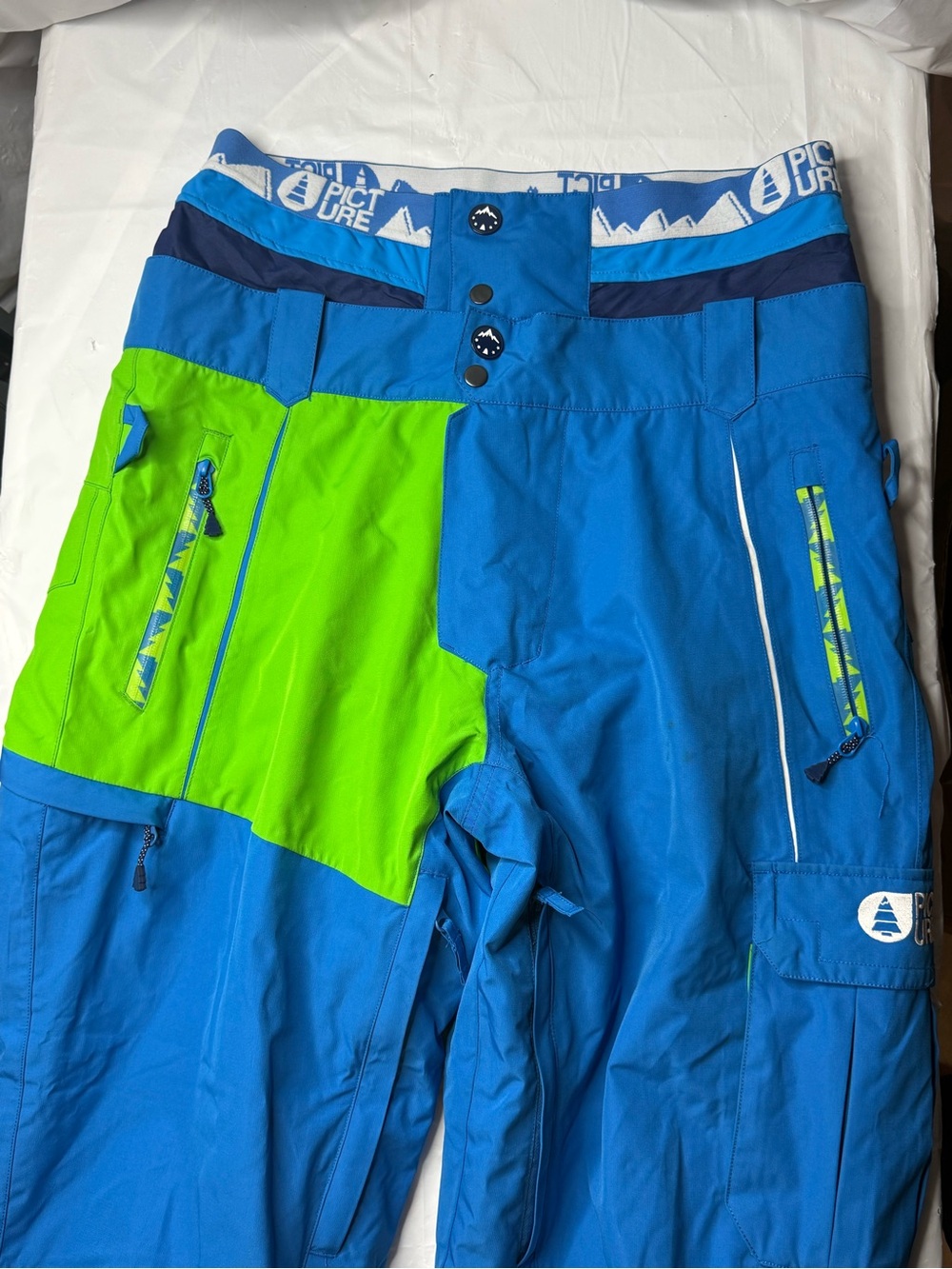 Picture Organic Friends Line Snowboard Ski Pants XL Blue Green